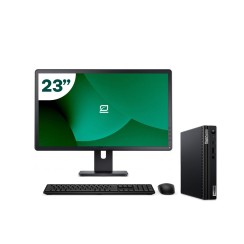 Pack Lenovo M70q Tiny i5 10500T + Monitor 23" + Tastatur/Maus + USB-WiFi