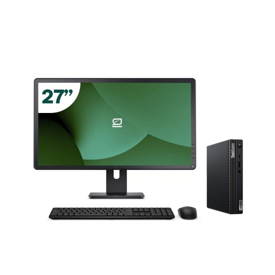 Pack Lenovo M70q Tiny i5 10500T + Monitor 27" + Tastatur/Maus + USB-WiFi