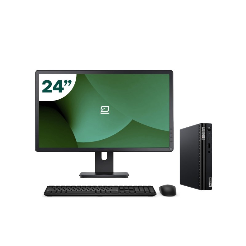 Pack Lenovo M75Q G2 Tiny AMD Ryzen 3 + Monitor 24" + Tastatur/Maus + USB-WiFi