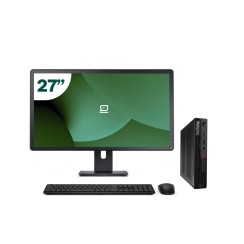 Pack Lenovo P340 Tiny i5 10500T + Monitor 27" + Tastatur/Maus + WiFi USB