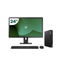 Pack Lenovo M80q Tiny i5 10500T + Monitor 24" + Tastatur/Maus + WiFi USB