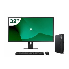Pack Lenovo M80q Tiny i5 10500T + Monitor 32" + Tastatur/Maus + WiFi USB