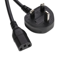 Schuko-auf-C13-Netzkabel mit 3-poligem Stecker für PC und Monitor