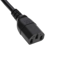 Schuko-auf-C13-Netzkabel mit 3-poligem Stecker für PC und Monitor