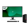 Pack Lenovo M720q Tiny i5 9500T 16GB SSD 512GB + LCD 34" + Tastatur und kabellose Maus + WiFi