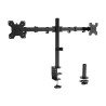 AISENS DT32TSR-279 Tischhalterung für 2 Monitore 17"-32" Eco, drehbar und neigbar, 10 kg/Arm, Neu