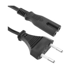 Bipolares Netzkabel 2-polig EU C7 1,20m, Neu
