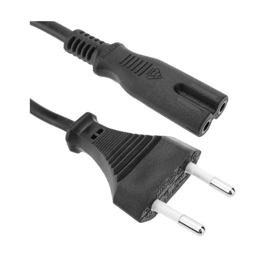 Bipolares Netzkabel 2-polig EU C7 1,20m, Neu