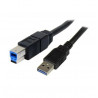 USB 3.0 Kabel Typ A-B 1,8M - USB-Ladung & Daten, Schwarz - 1st Quality