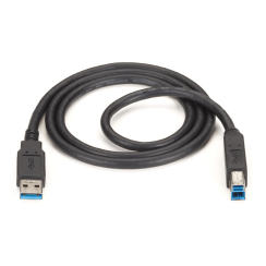 USB 3.0 Kabel Typ A-B 1,8M - USB-Ladung & Daten, Schwarz - 1st Quality