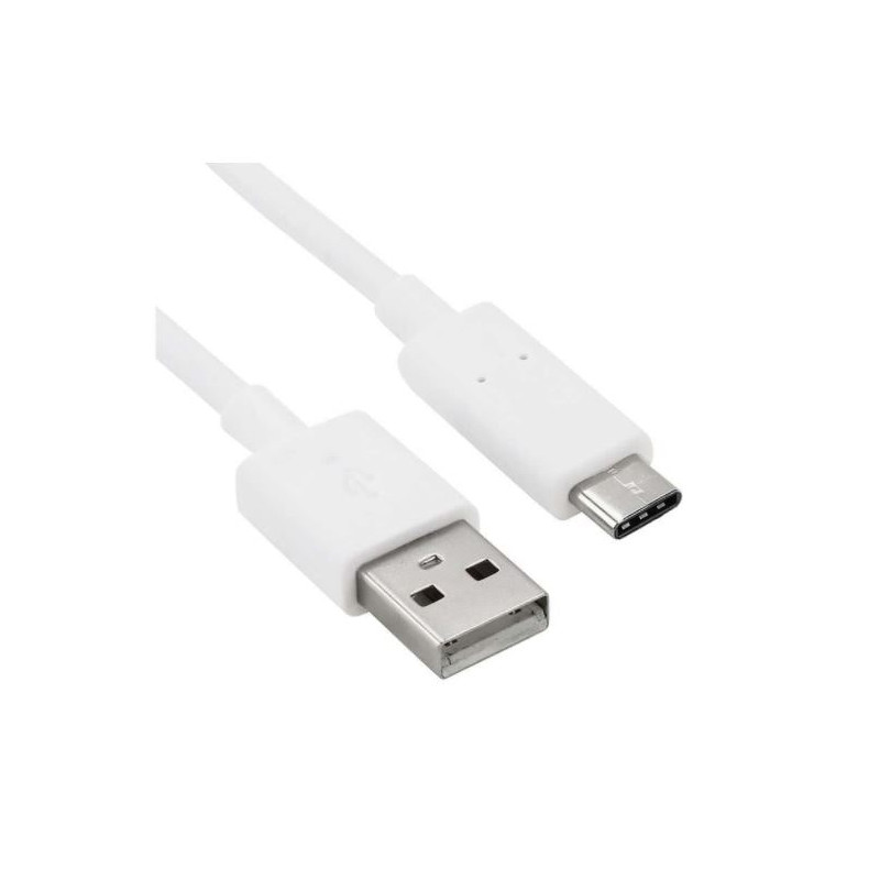 USB Typ-C Kabel 1M - USB Laden & Daten, Weiß Samsung, Huawei - 1st Quality