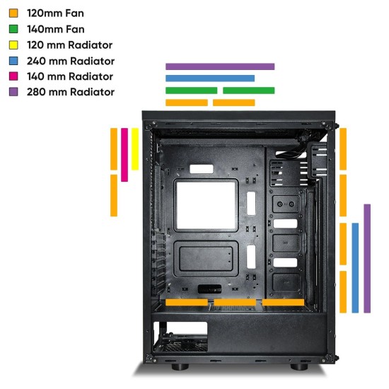 DARKFLASH PHANTOM PHANTOM ATX MICRO-ATX DESKTOP GAMING BOX