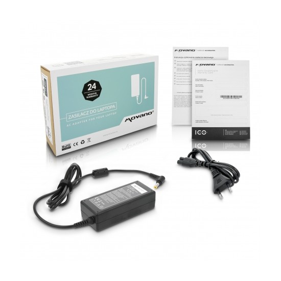 Movano 19v 3.42a (5.5x2.5) 65W Ladegerät für Asus, Toshiba, Lenovo, MSI, etc.