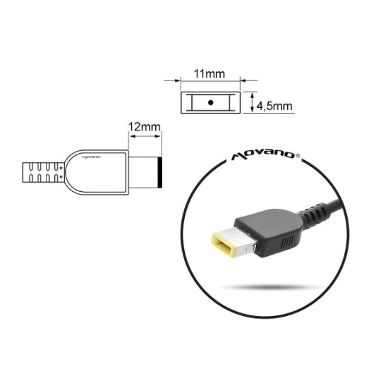 Ladegerät für Lenovo 20v 11.5a 230W Square 11.0x4.5 pin - Yoga