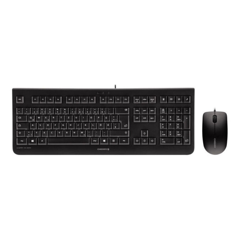 Cherry DC 2000 USB Tastatur + Maus DC 2000 USB, Schwarz, Neu