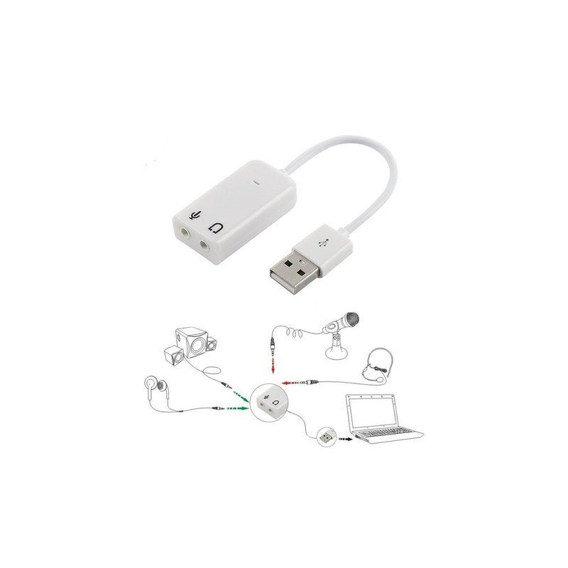 7.1-Anschluss für externe USB-Soundkarte, 3,5-mm-Audioadapter